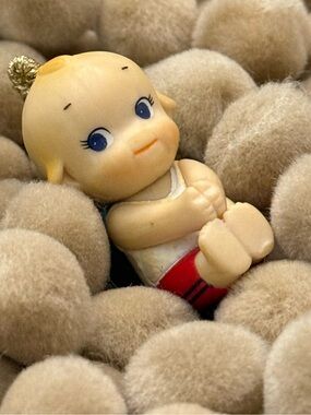 Vintage R.O.K.I. Kewpie Figure Yoga Charm Pendant